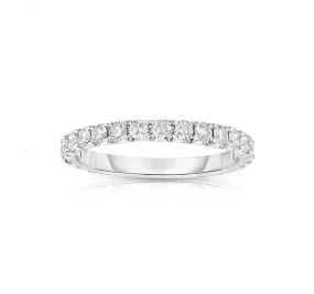 14k White Gold Eternity Band 3/4tw SZ 5.5