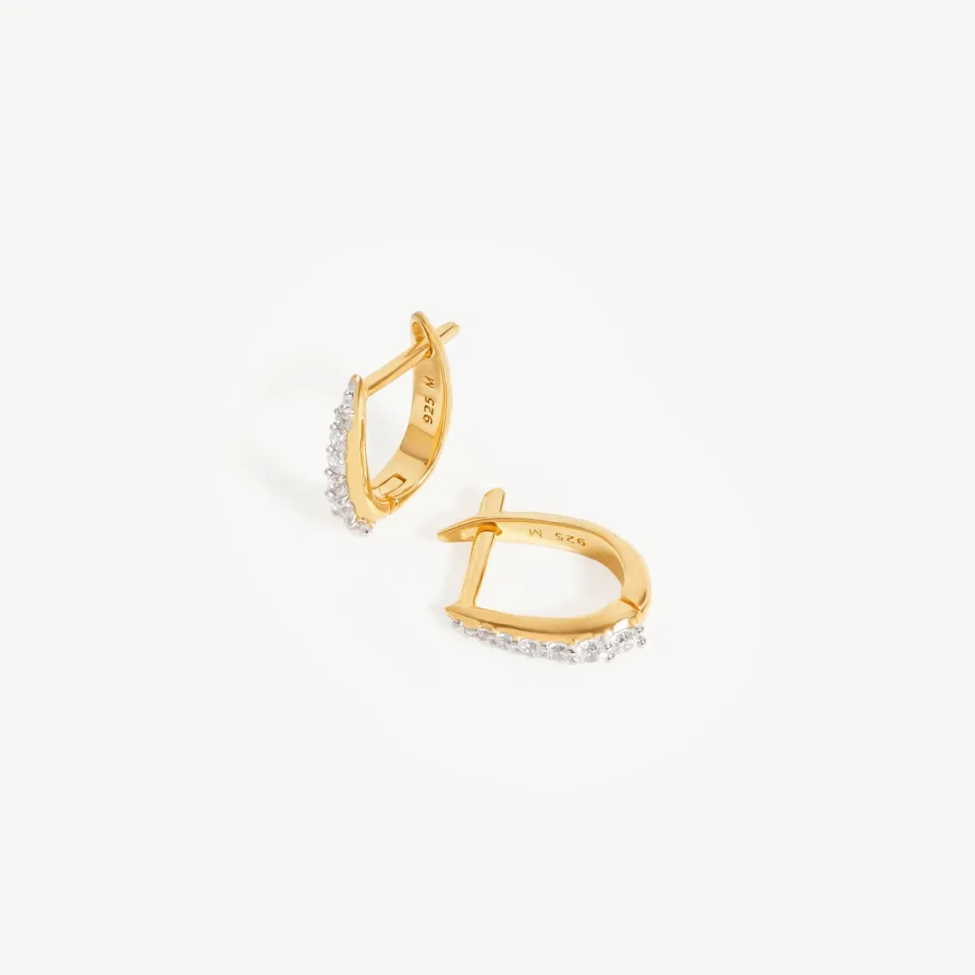 18K Gold Vermeil Claw Huggies