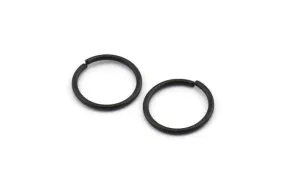 18mm Jump Ring -12 Oxidized Black Brass Jump Rings (18x1.5mm) D0233 S600