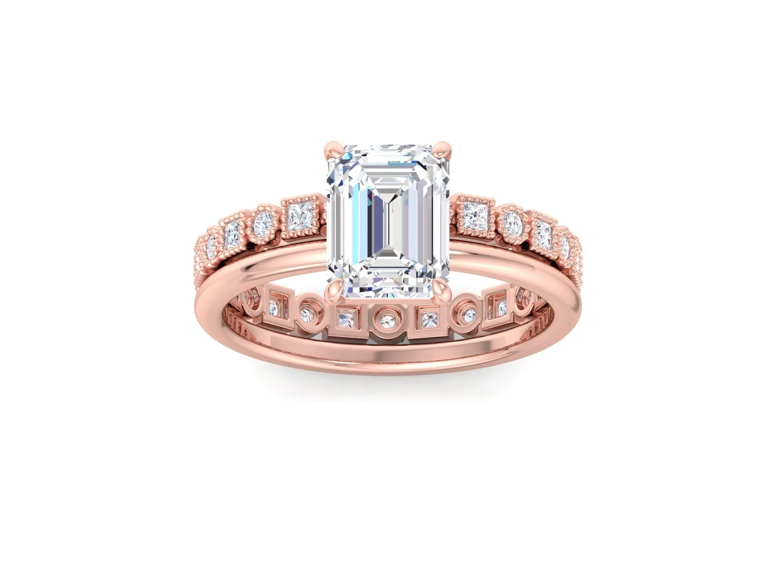 2.17 Carat IGI Certified E/VVS2 Lab Grown Emerald Cut Diamond Engagement Ring