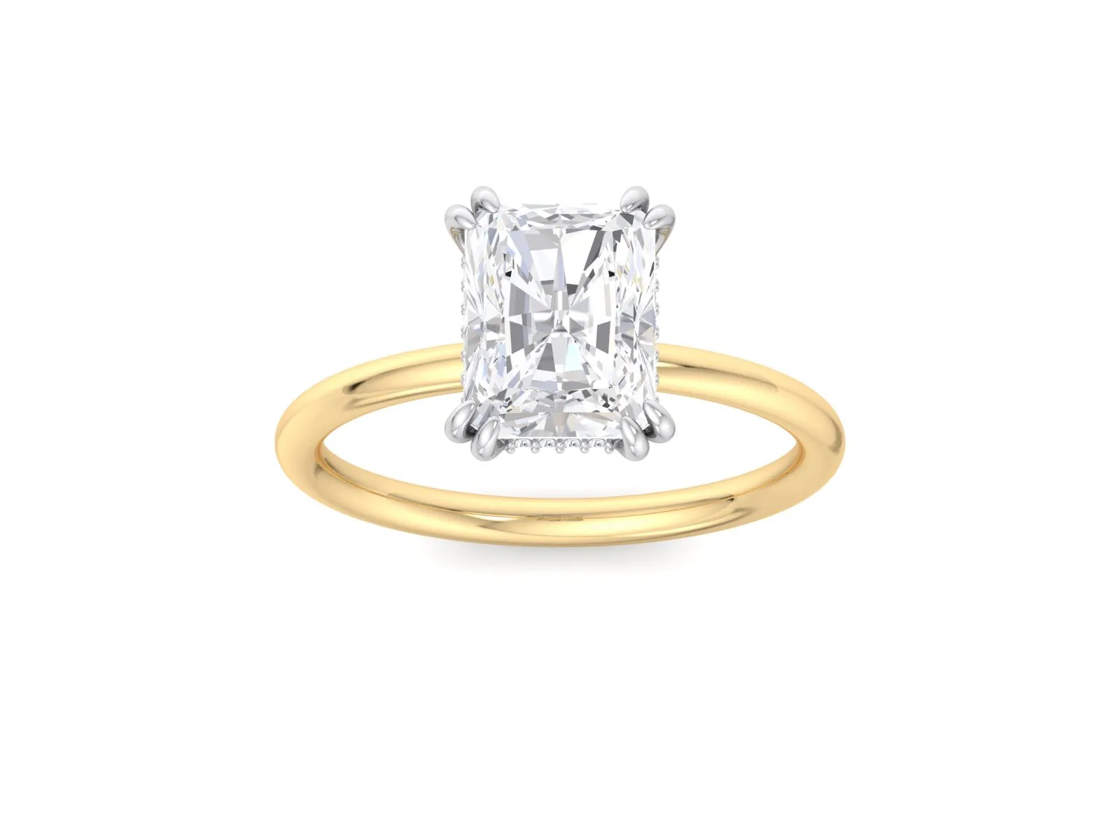 2.60Carat Radiant Cut Lab Grown CVD Diamond Ring