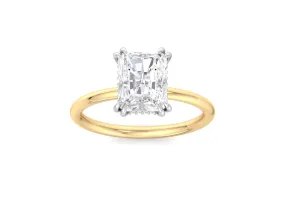 2.60Carat Radiant Cut Lab Grown CVD Diamond Ring