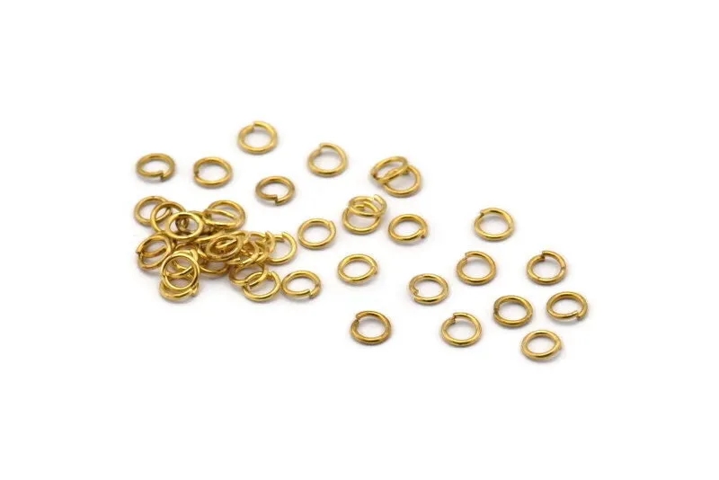 4mm Jump Ring - 500 Golden Brass Jump Rings, Findings (4x0.60mm) A0007