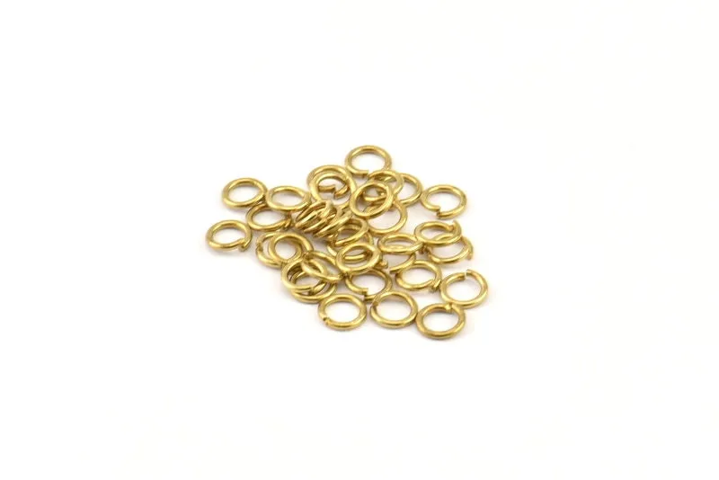 5mm Jump Ring - 250 Raw Brass Jump Rings (5x0.80mm) A0820