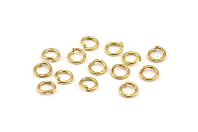 5mm Jump Ring - 250 Raw Brass Jump Rings (5x0.80mm) A0820