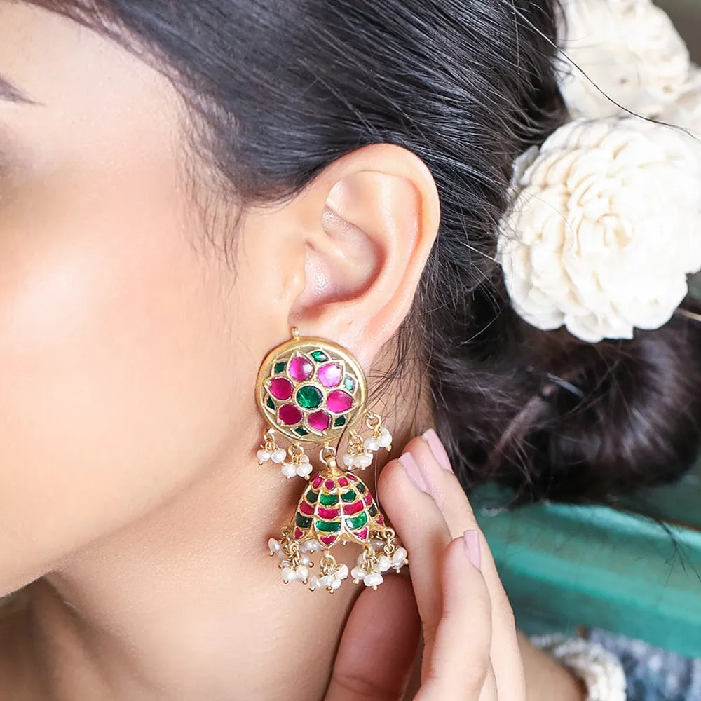 92.5 SILVER KUNDAN JHUMKA