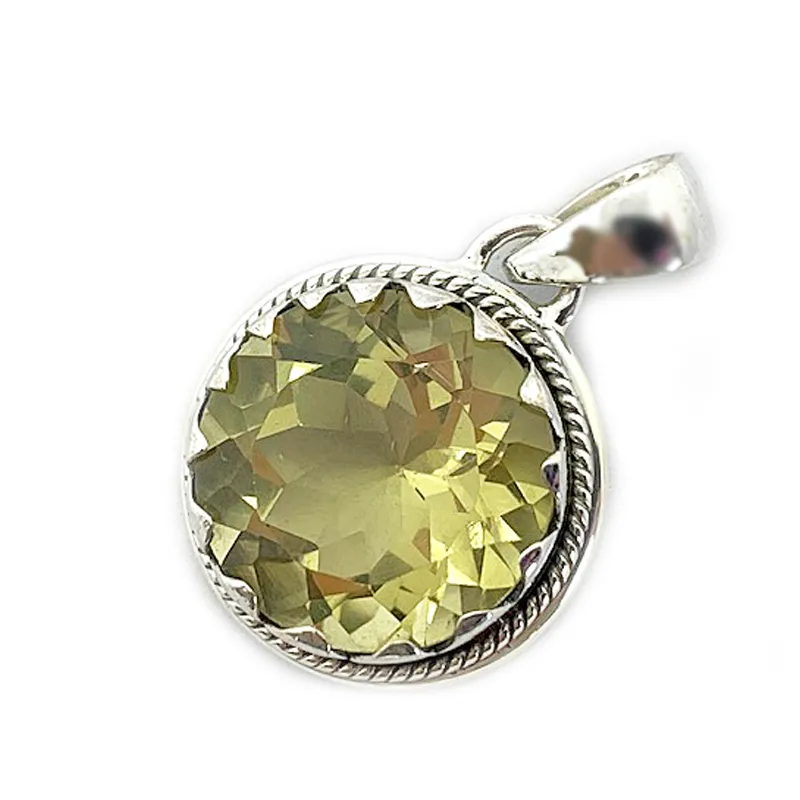 Aan Lemon Quartz Round Pendant