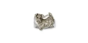 Airedale Terrier Ring Jewelry Sterling Silver Handmade Dog Ring AR2-R