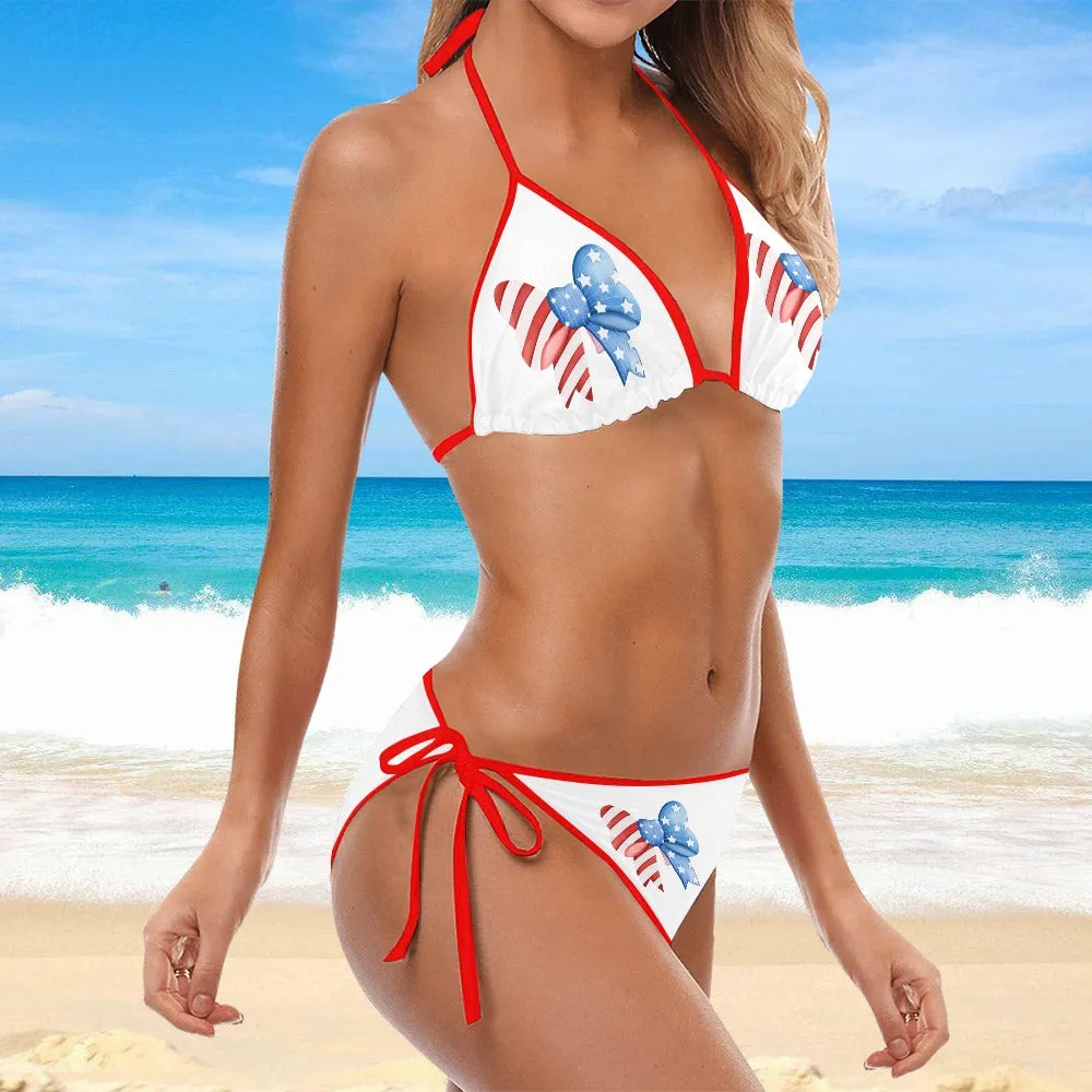 American Dream Bow Triangle Bikini