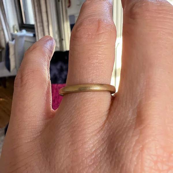 Antique Gold Wedding Band, 1916, Size 5 1/2