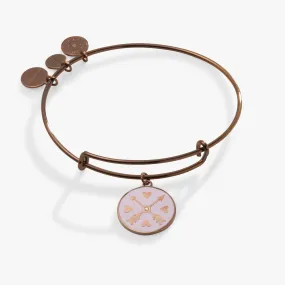 Arrows and Heart Charm Bangle Bracelet