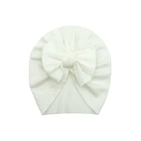 Baby Hattie Bow Turban — White