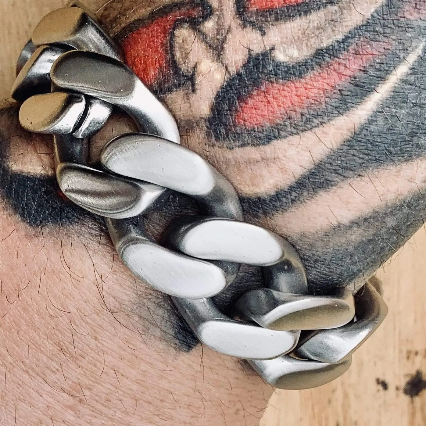 Bagger Bracelet - EASY BIKER - Brushed - 3/4 wide - B13