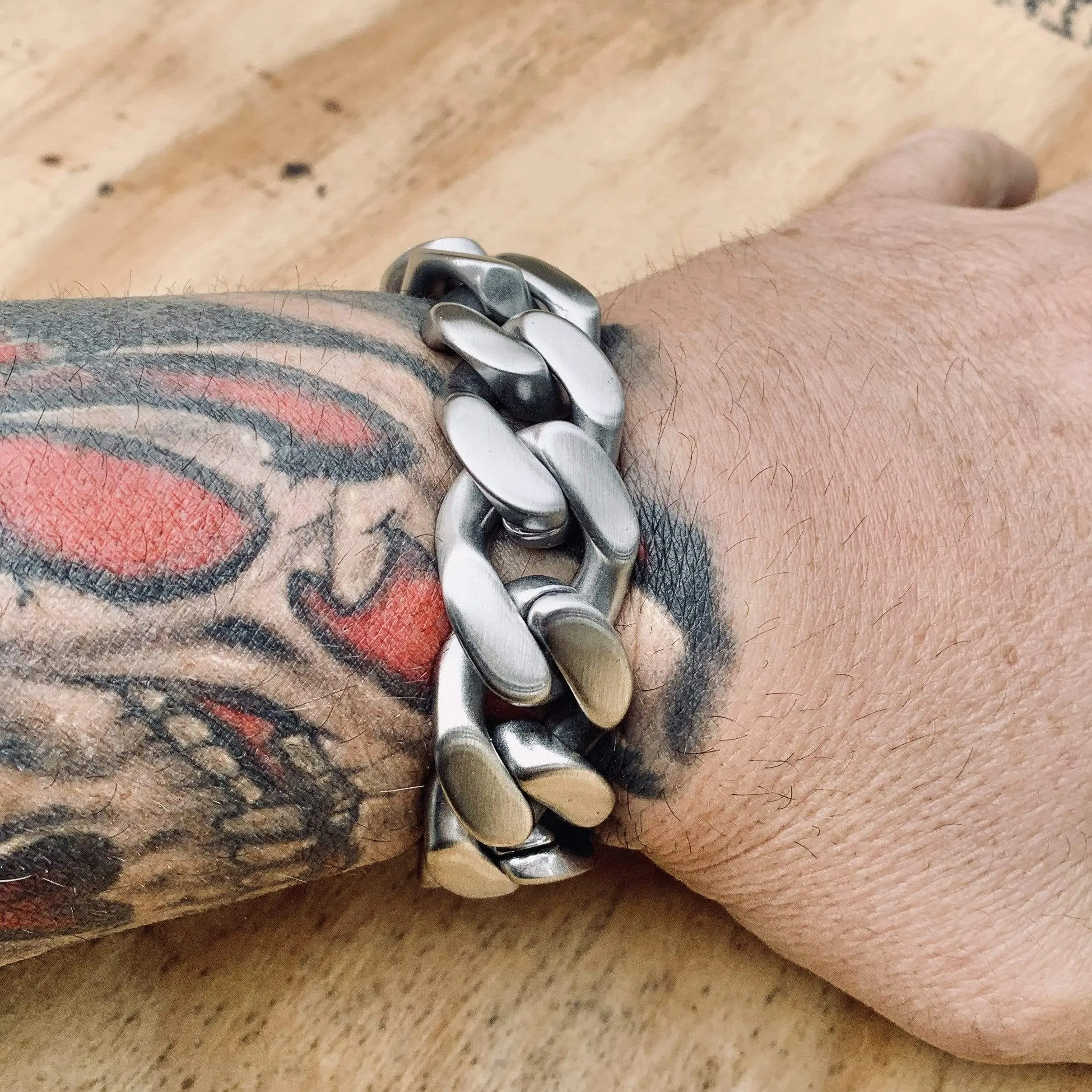 Bagger Bracelet - EASY BIKER - Brushed - 3/4 wide - B13