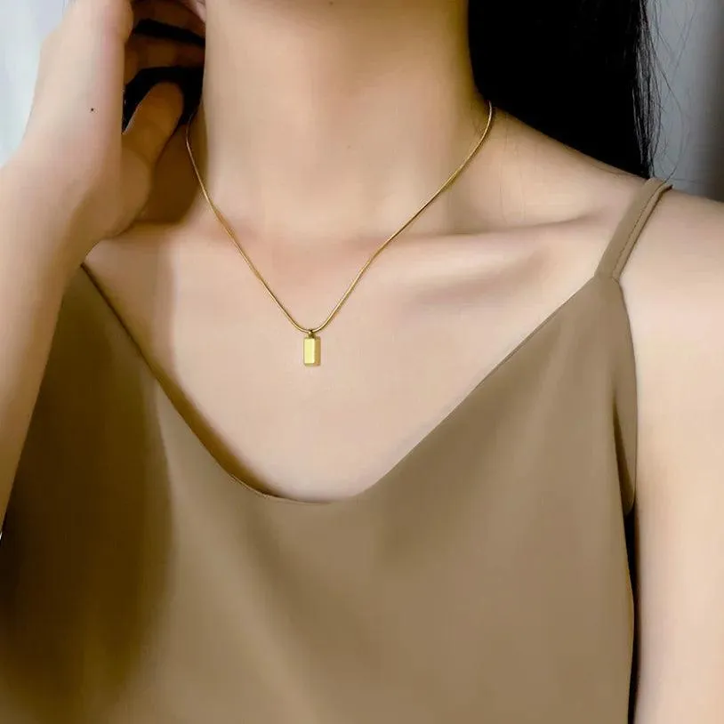 Bar Pendant Necklace Charm Jewelry - Clavicle Chain EL418