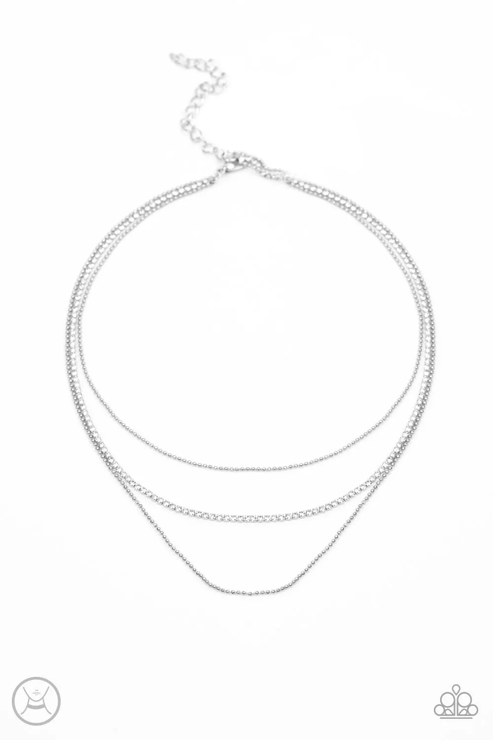 Battle of the Glitz White-Choker Necklace