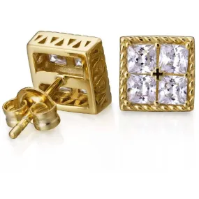 Biaggio Stud Diamond Unisex Earrings