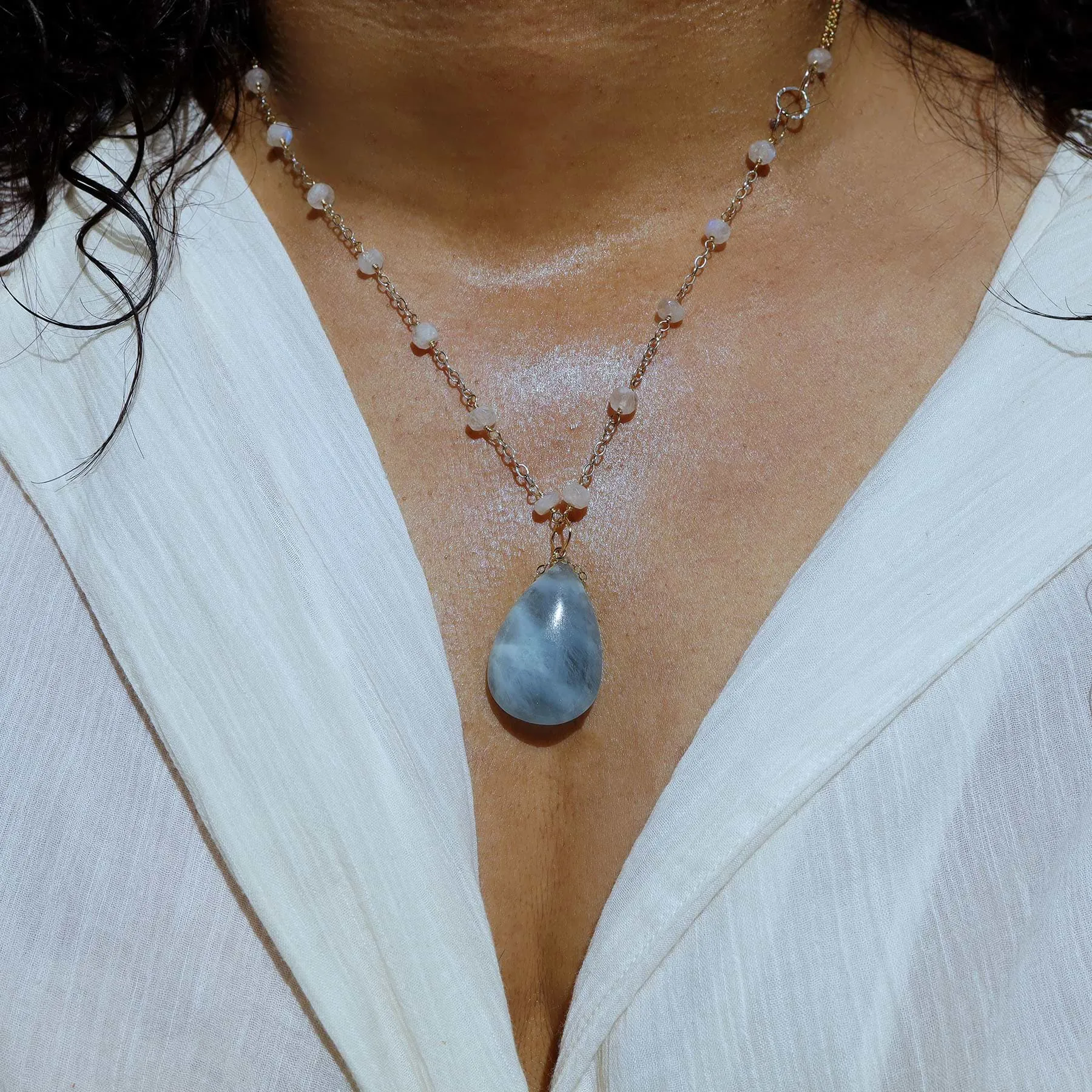 Big Blue Sky - Aquamarine Necklace