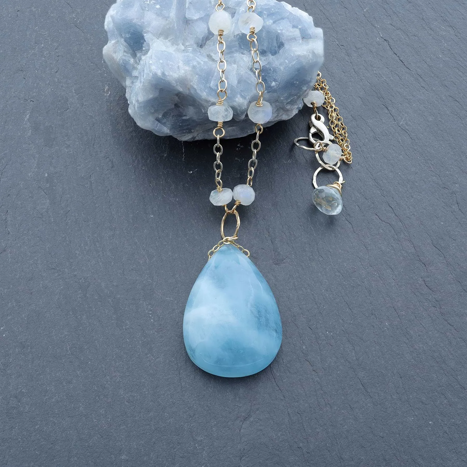 Big Blue Sky - Aquamarine Necklace