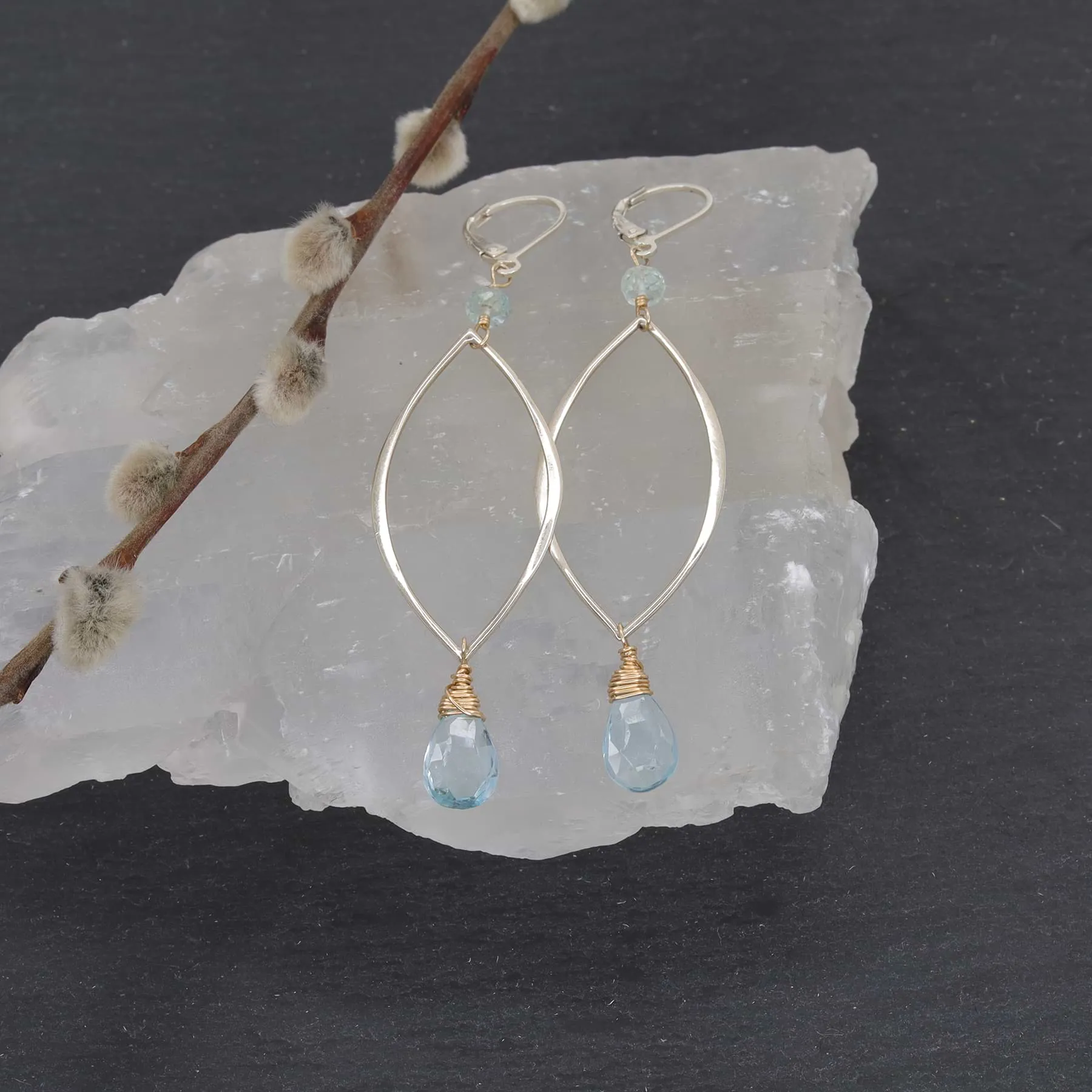 Big Sur - Sky Blue Silver Drop Earrings