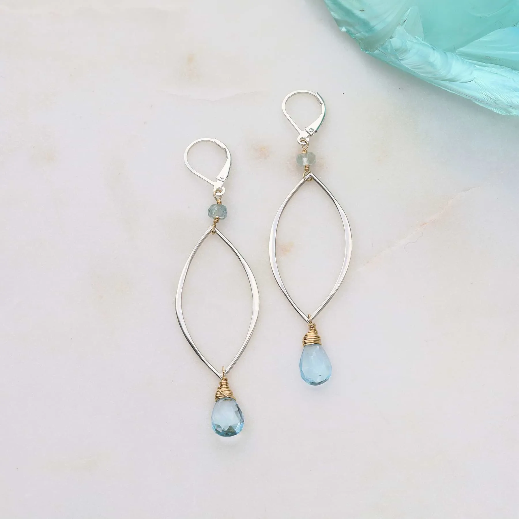 Big Sur - Sky Blue Silver Drop Earrings