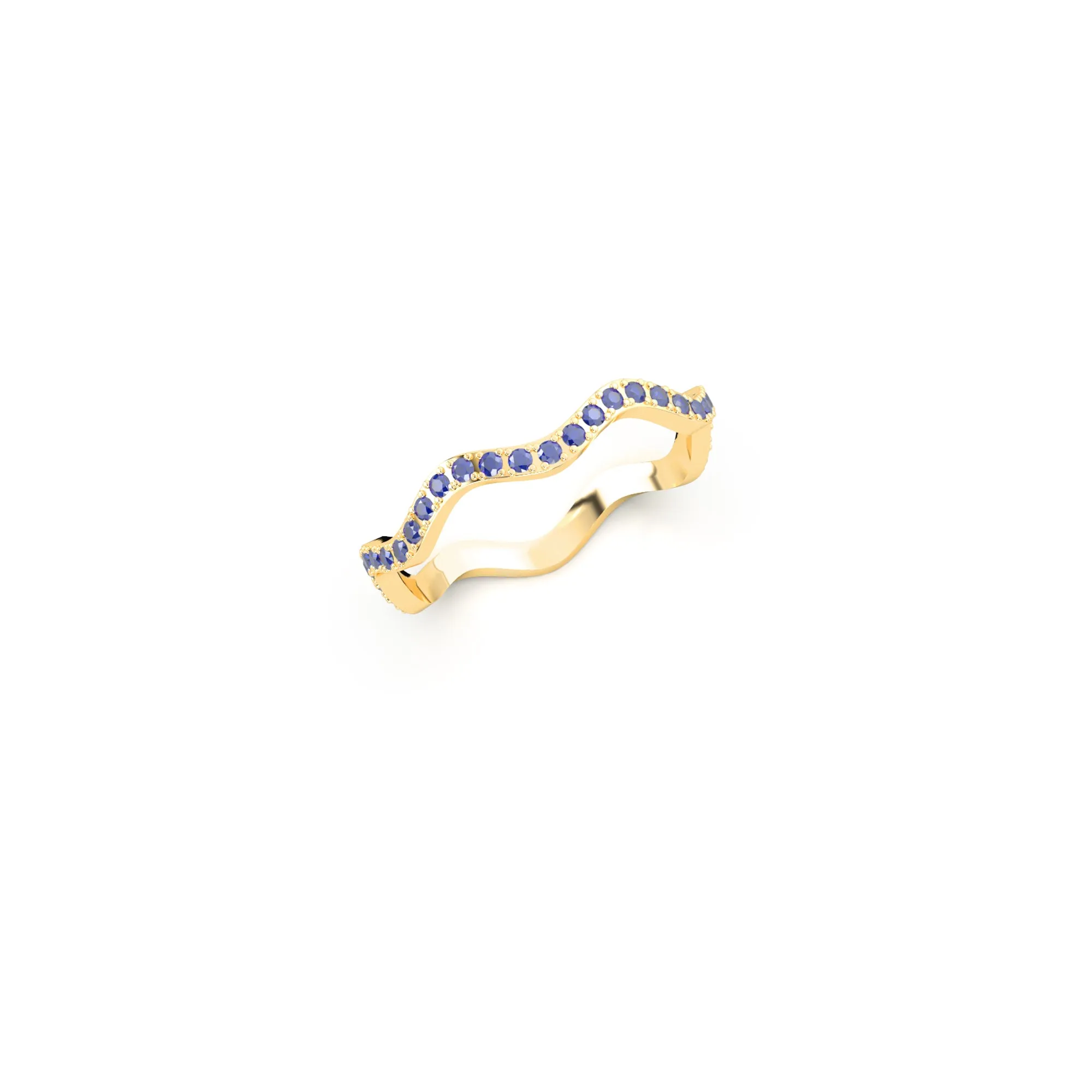 Birthstone Wave Ring