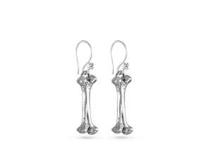 Bone Earrings - Silver