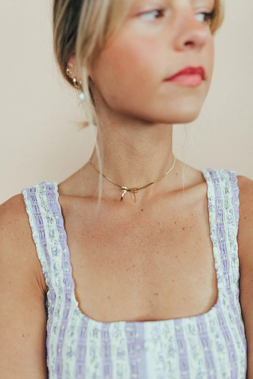 *Bow Peep Necklace in Gold