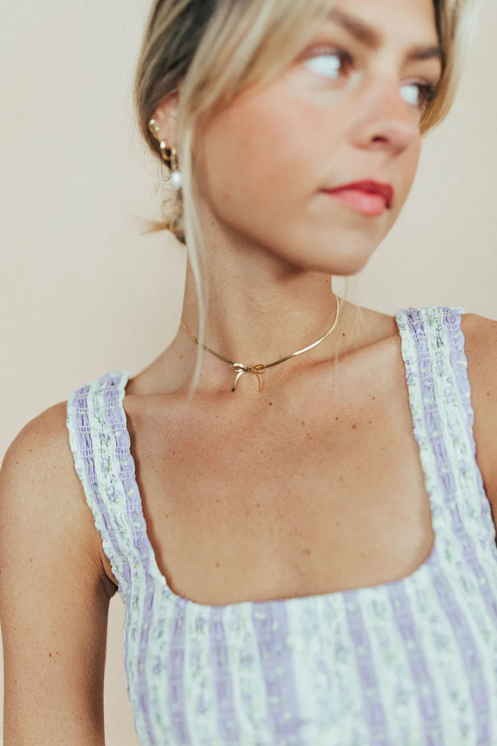 *Bow Peep Necklace in Gold