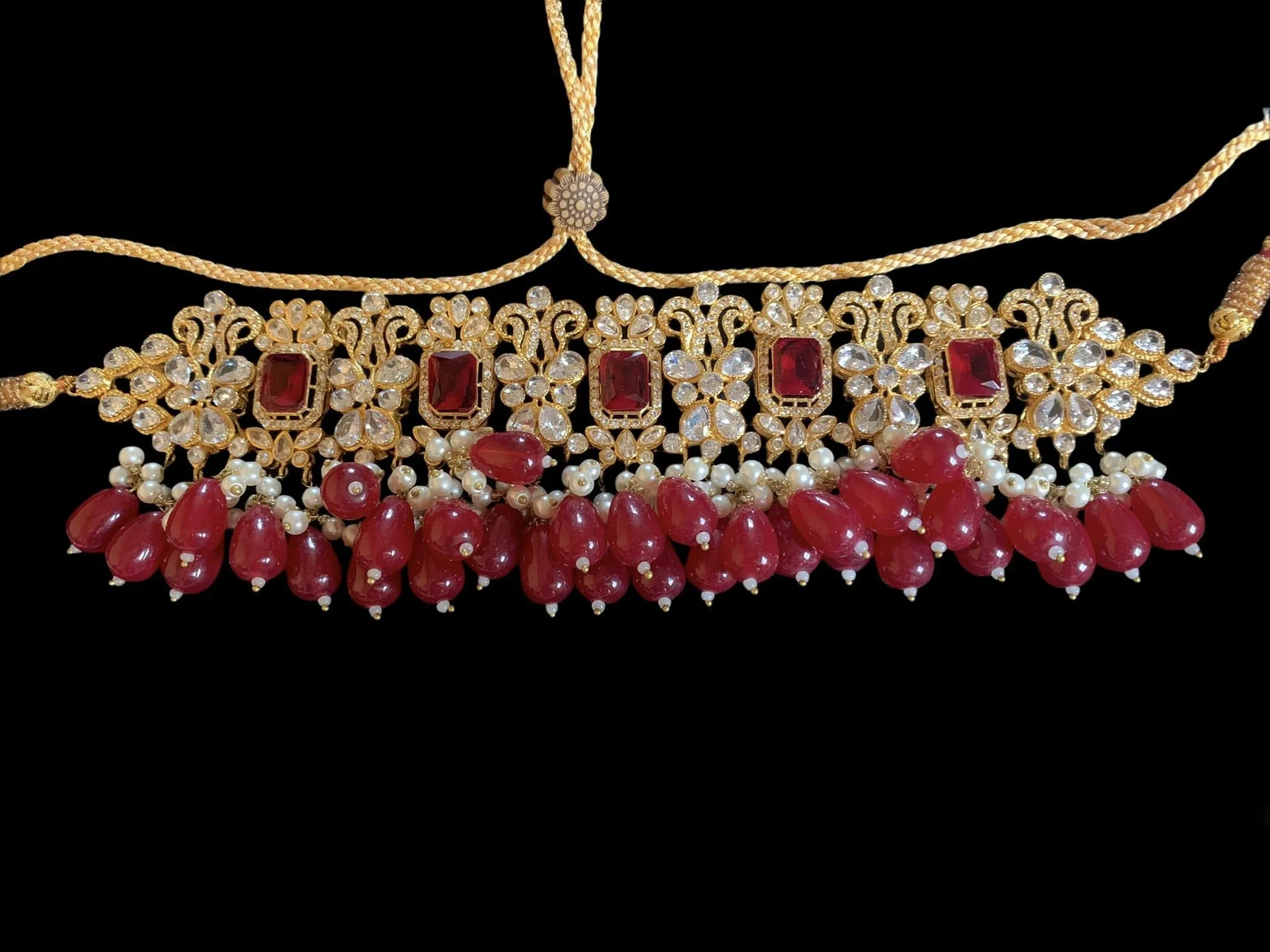 BR112 Aima choker set (red ) READY TO SHIP