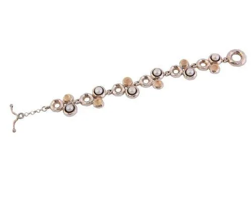 Bracelet for Woman. Sterling Silver and 9 carat with pearls