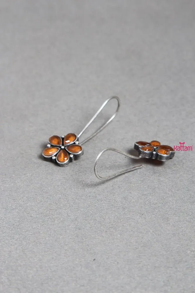 Brown Flower Earring