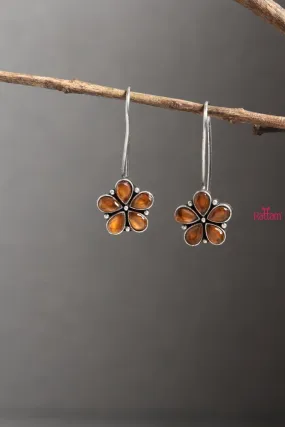 Brown Flower Earring