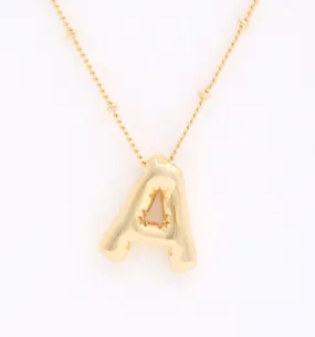 Bubble Initial Necklace