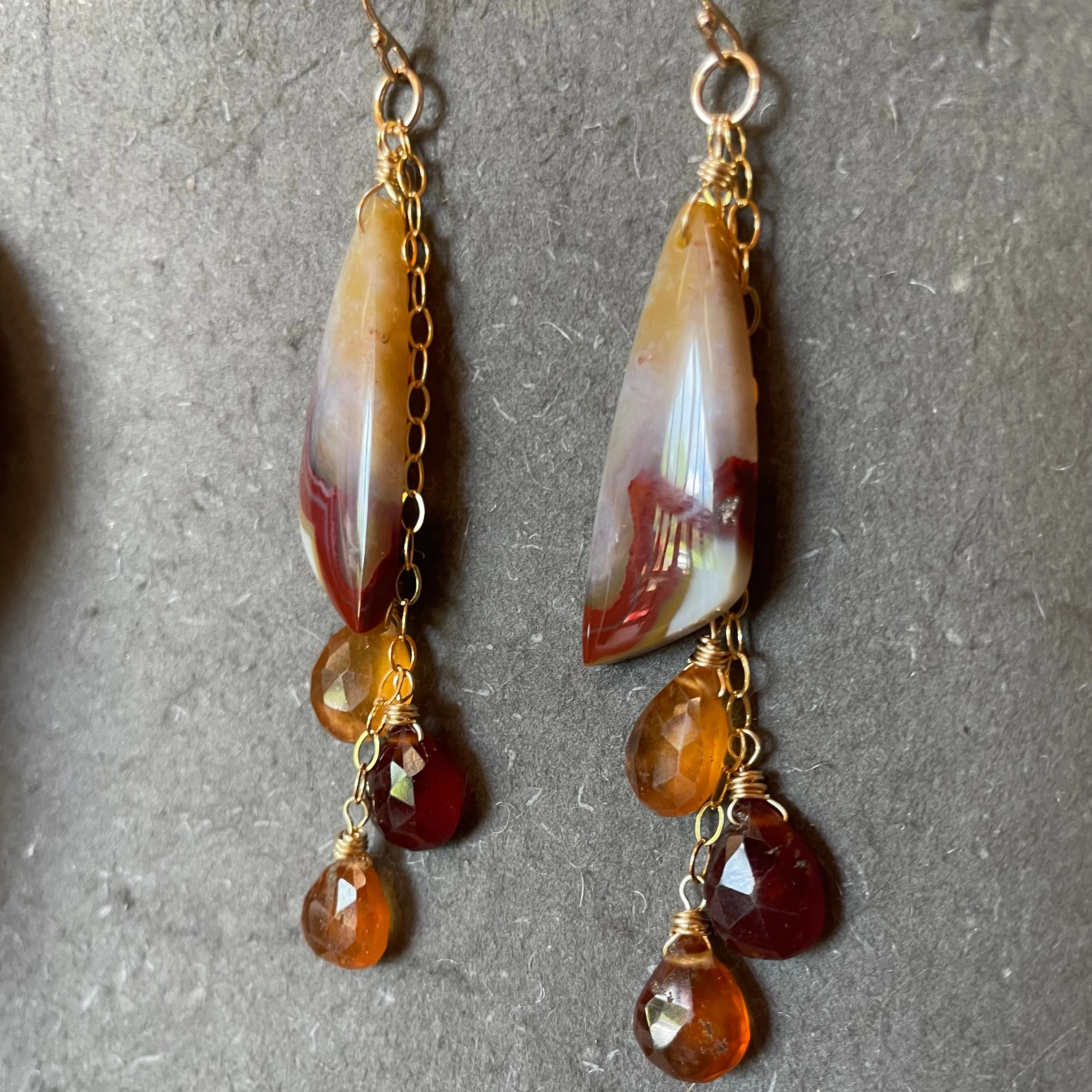 Carnelian Agate and Garnet Cascade OOAK