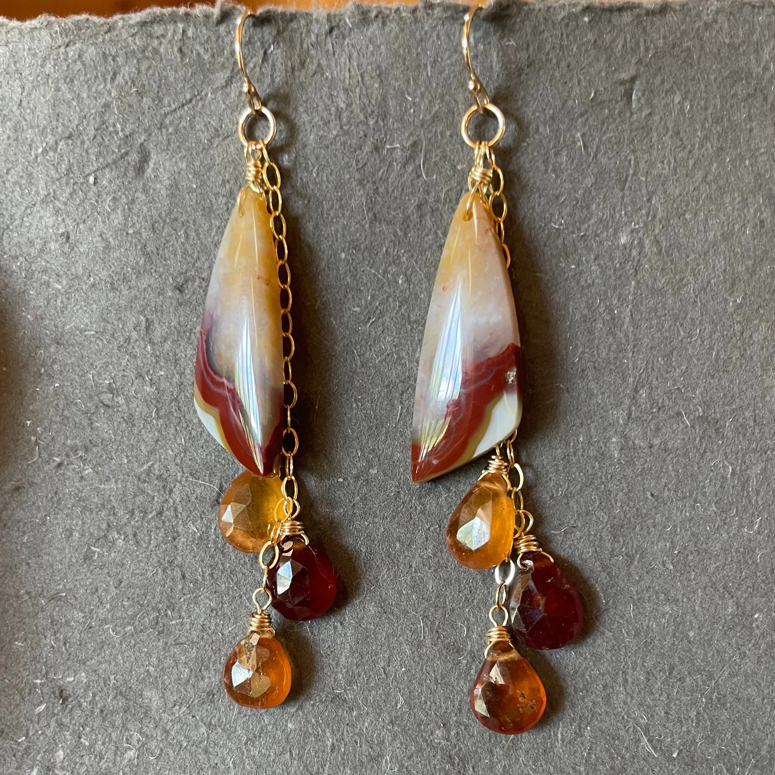 Carnelian Agate and Garnet Cascade OOAK