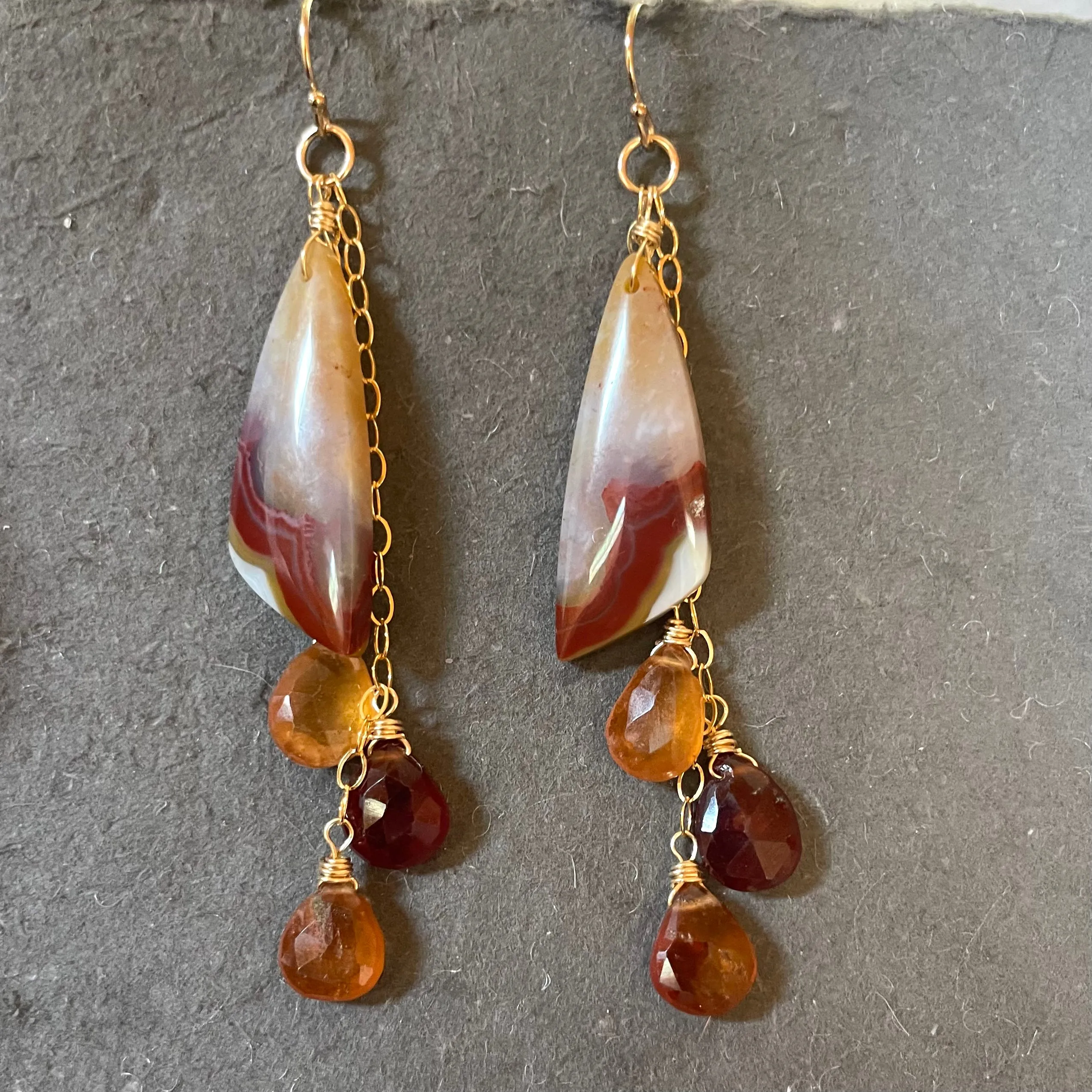 Carnelian Agate and Garnet Cascade OOAK