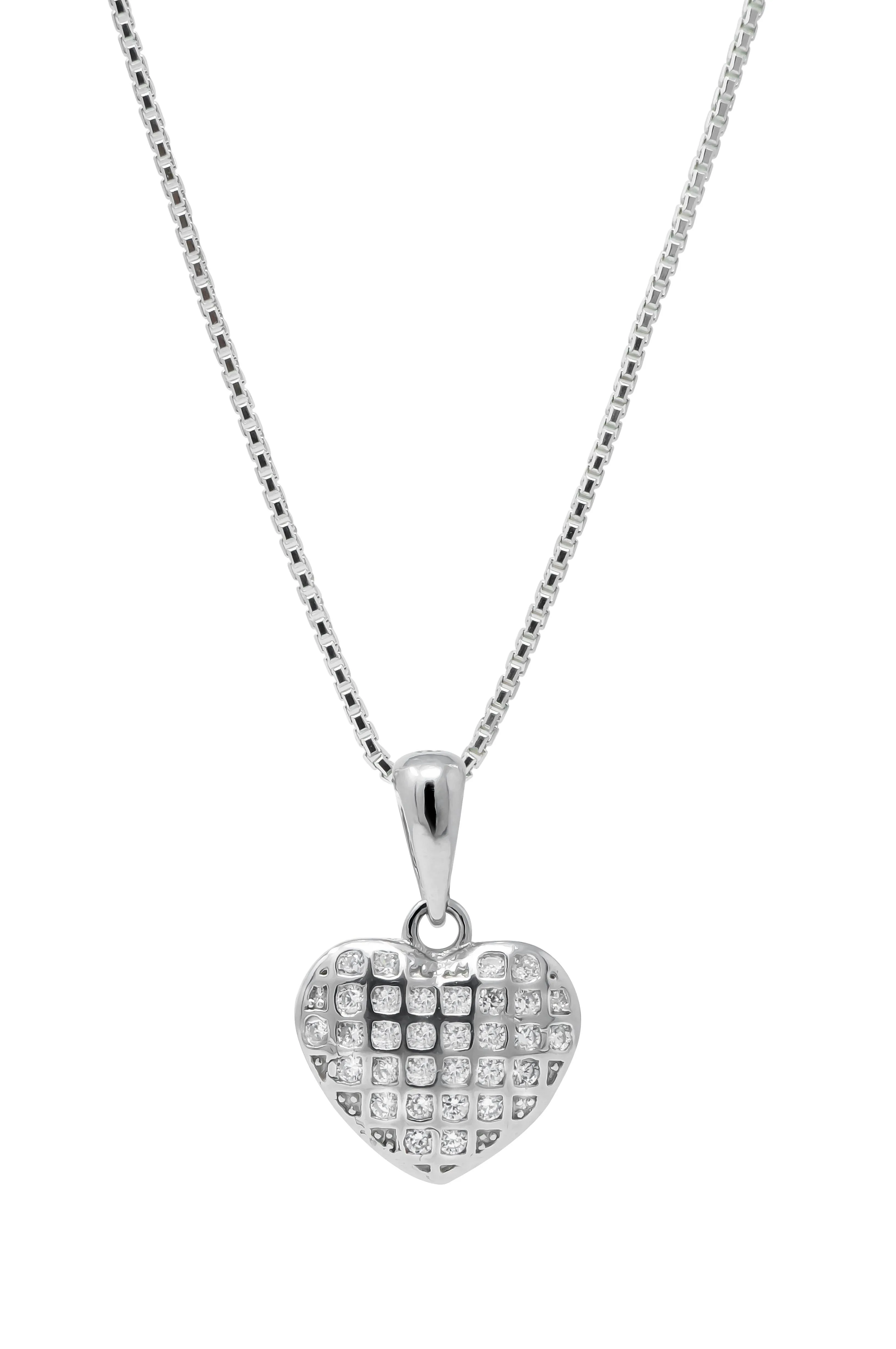 Check & Mate In Love Sterling Silver Heart Pendant