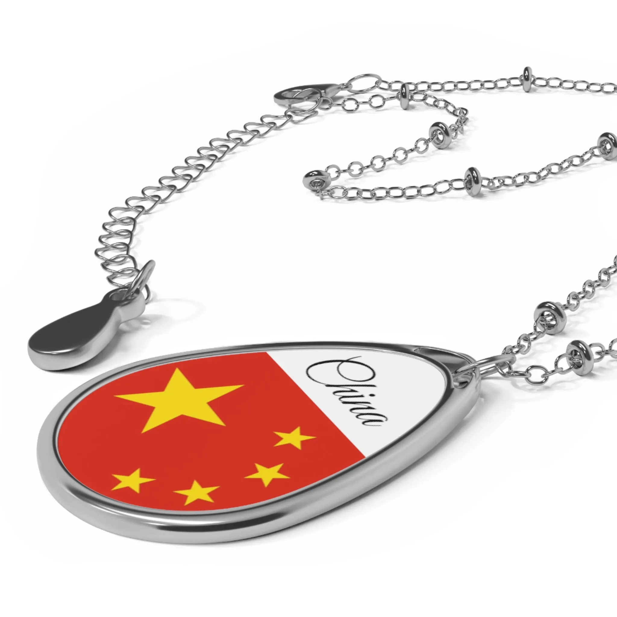 China Flag Necklace / Patriotic Jewelry For China Lovers