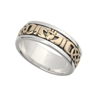 Claddagh 10K and Sterling Silver Band (Gents)