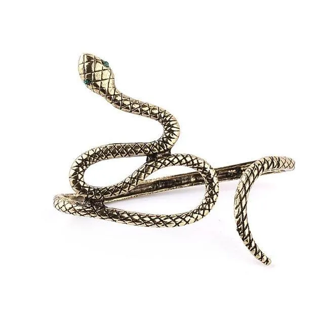 Coiling Snake Hand Bracelet