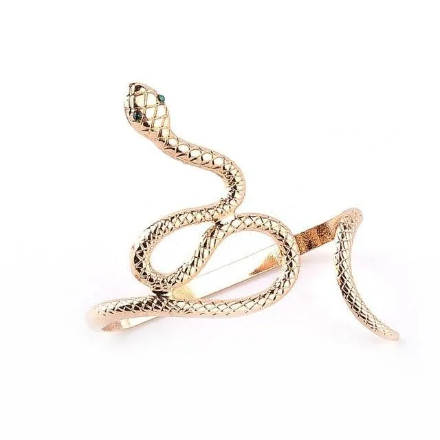 Coiling Snake Hand Bracelet