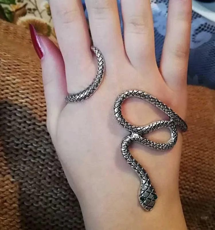 Coiling Snake Hand Bracelet