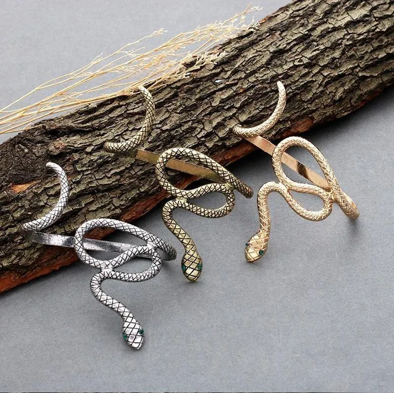 Coiling Snake Hand Bracelet