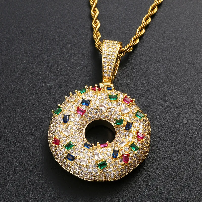 Colorful Donut Pendant