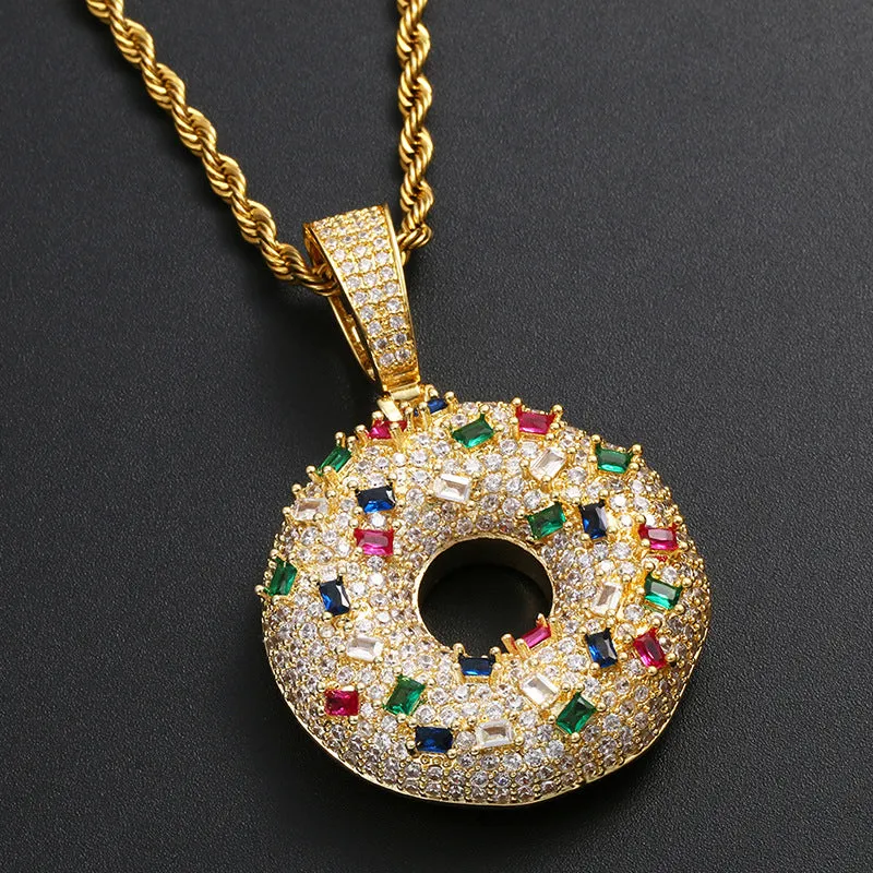 Colorful Donut Pendant