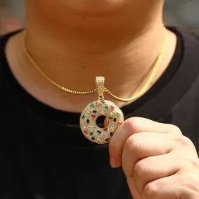 Colorful Donut Pendant