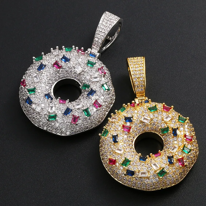 Colorful Donut Pendant