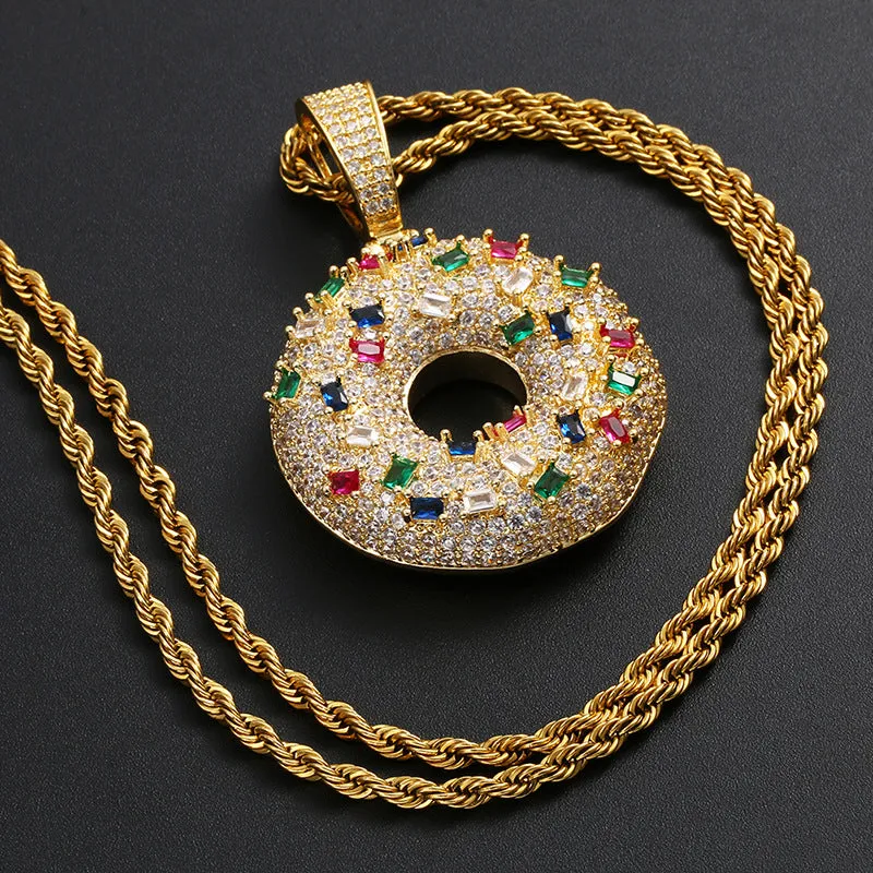 Colorful Donut Pendant