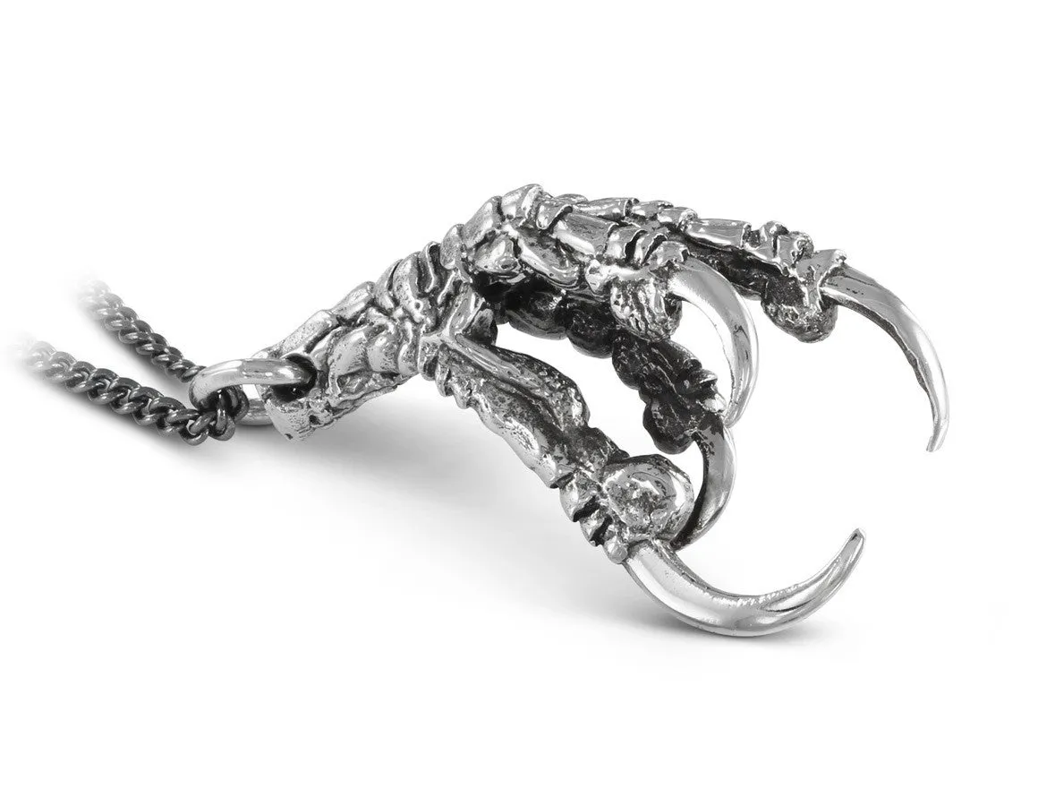 Crow Claw Necklace - Silver